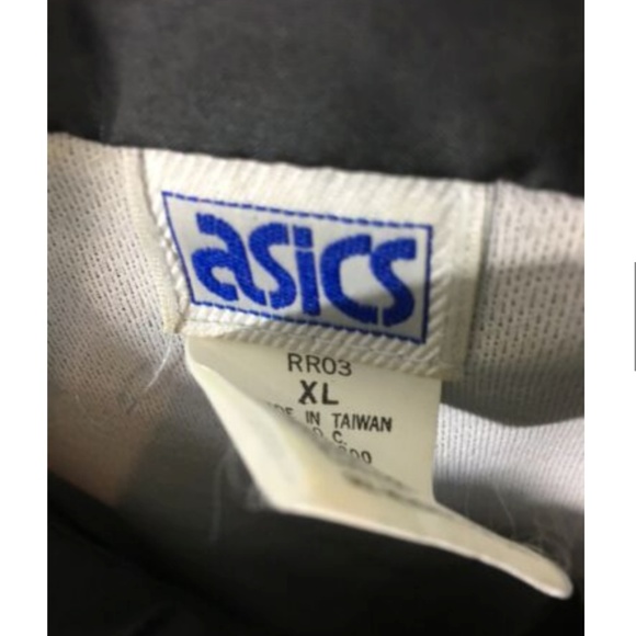 Vtg Asics Track Jacket Full ZIp Mens Black Blue - Picture 4 of 8